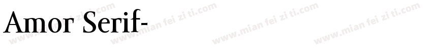 Amor Serif字体转换